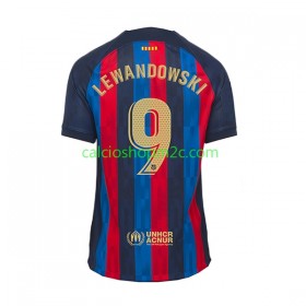 Barcellona Lewandowski 9 Maglia Prima 2022/2023 Manica Corta